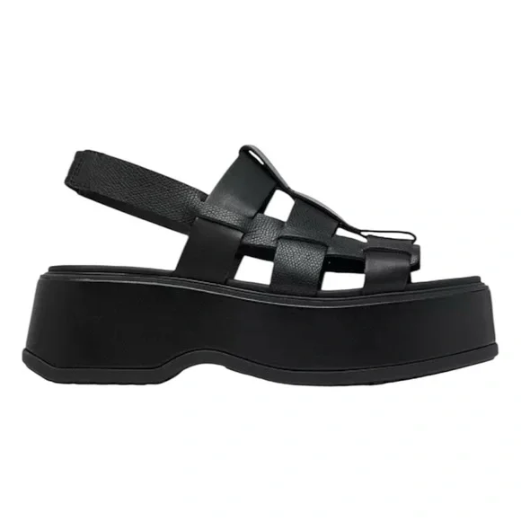 Sorel Dayspring Black Leather Slingback Sandals Size 7.5 NEW - Picture 1 of 8